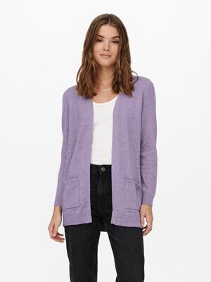 ONLLESLY L/S OPEN CARDIGAN KNT NOOS Dewberry/Melange