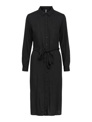 PCCAMMIE LS MIDI SHIRT DRESS NOOS BC Black