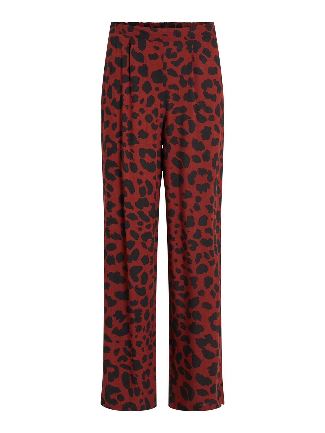 VIEVA AYA HW STRAIGHT PANTS/KA/PTT Fired Brick-BLACK LEO