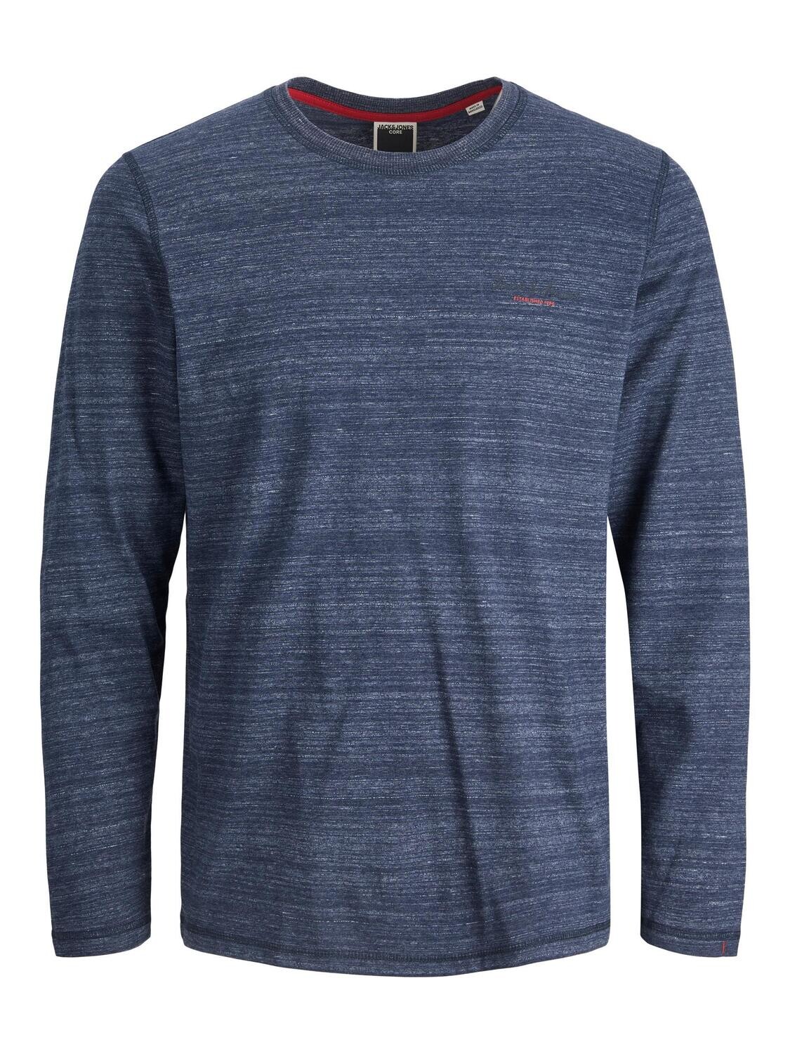 JCOBERG TEE LS CREW NECK Navy Blazer/MELANGE