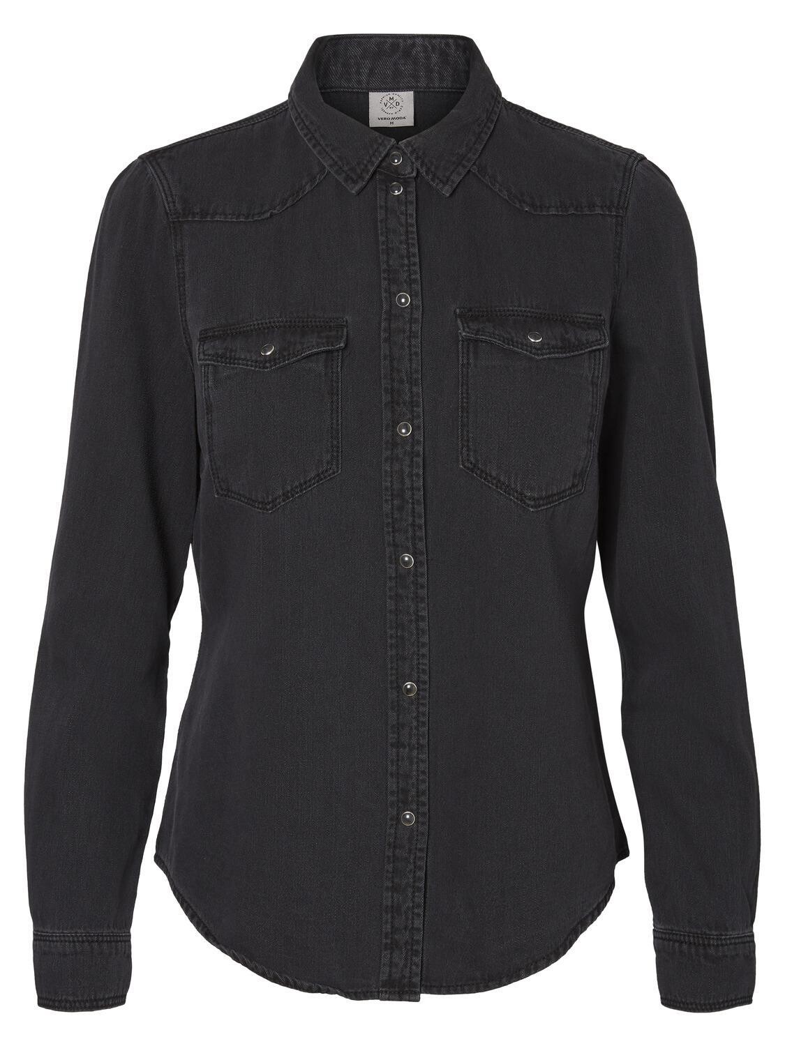 VMMARIA LS DENIM SLIM SHIRT MIX NEW NOOS Black