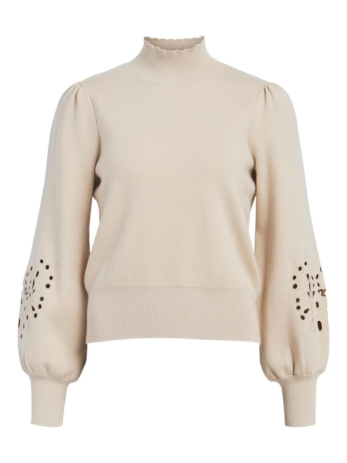 OBJREYNARD L/S KNIT PULLOVER PB13 Sandshell