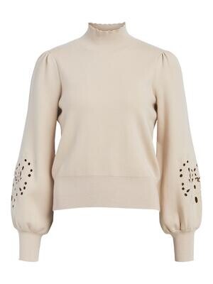 OBJREYNARD L/S KNIT PULLOVER PB13 Sandshell