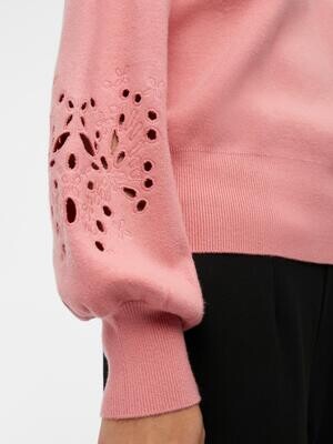 OBJREYNARD L/S KNIT PULLOVER PB13 Brandied Apricot