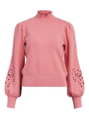 OBJREYNARD L/S KNIT PULLOVER PB13 Brandied Apricot