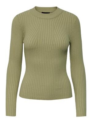 PCCRISTA LS O-NECK KNIT NOOS BC Swamp