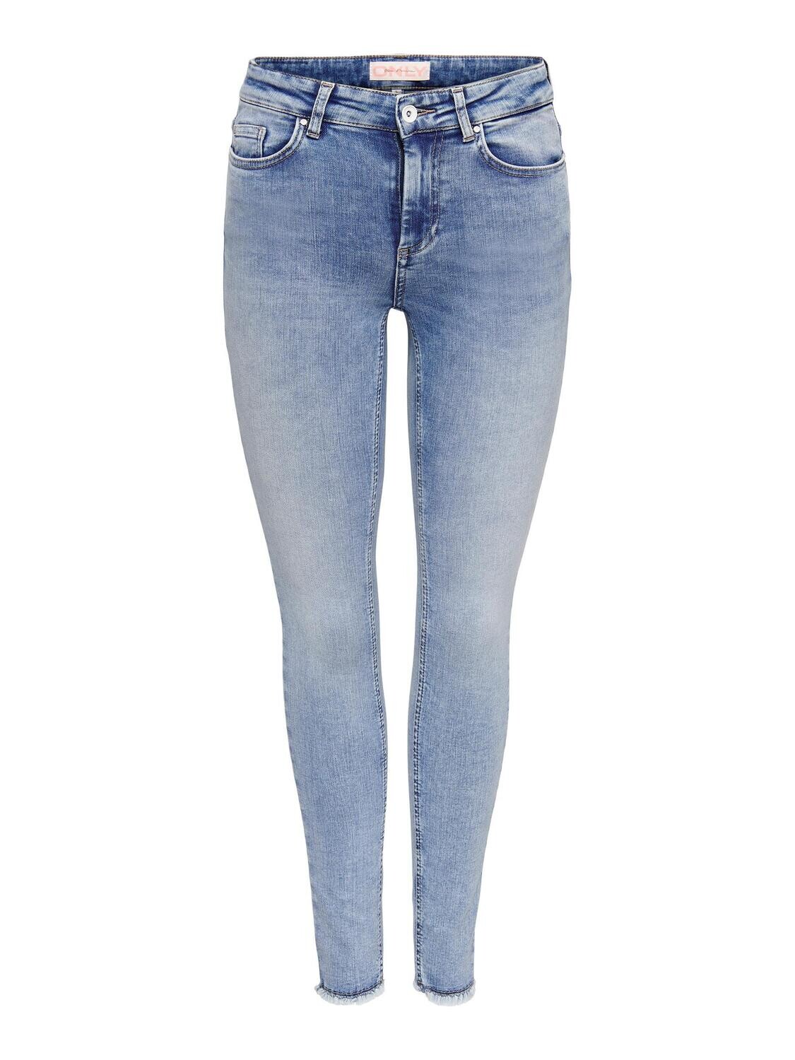ONLBLUSH MID SK ANK RAW DNM REA694 NOOS Medium Blue Denim