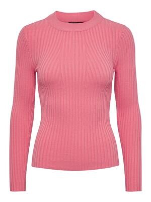 PCCRISTA LS O-NECK KNIT NOOS BC Strawberry Pink