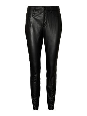 NMELLY HW PU PANTS TALL - L36 Black