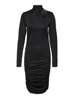 NMFAYE L/S HIGH NECK DRESS JRS TALL Black