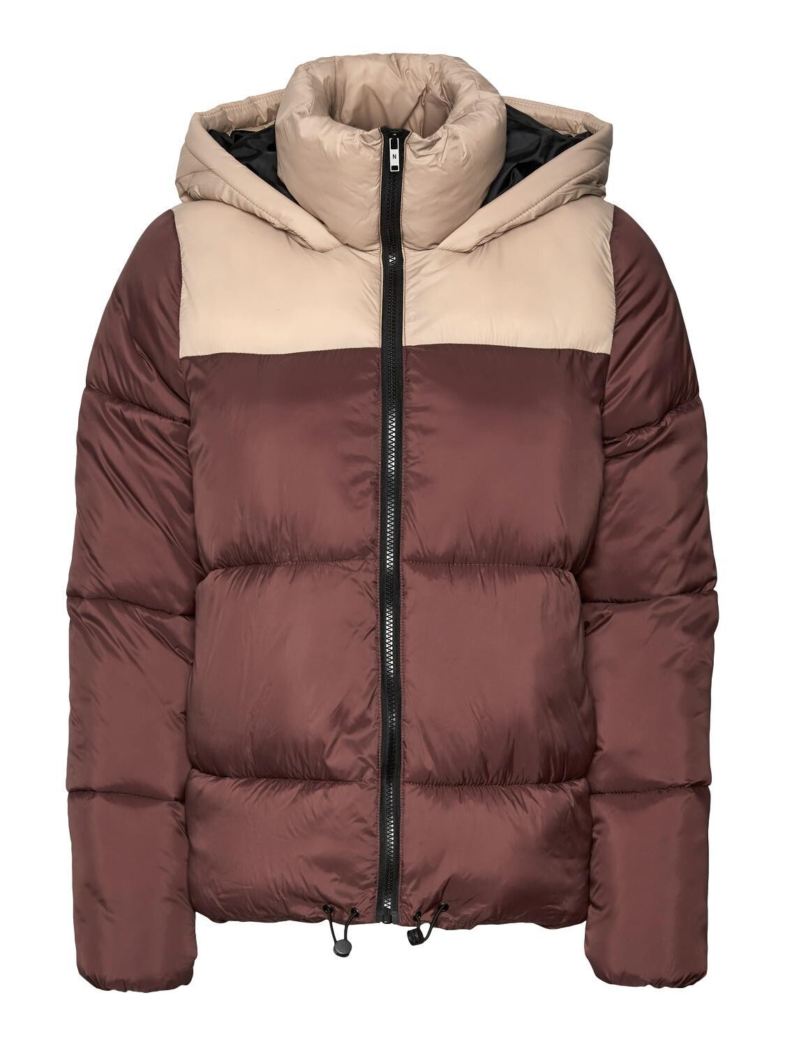 NMALES LS PADDED COLORBLOCK HOOD JCKT KO Cappuccino-W IRISH CREAM