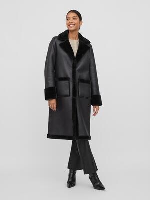 VIMELBA FAUX SHERLING COAT Black