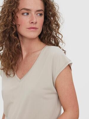 VMFILLI SS V-NECK TEE GA NOOS Silver Lining