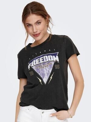 ONLLUCY REG S/S TOP JRS NOOS Black/Freedom