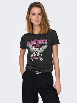 ONLLUCY REG S/S TOP JRS NOOS Black/Pure rock