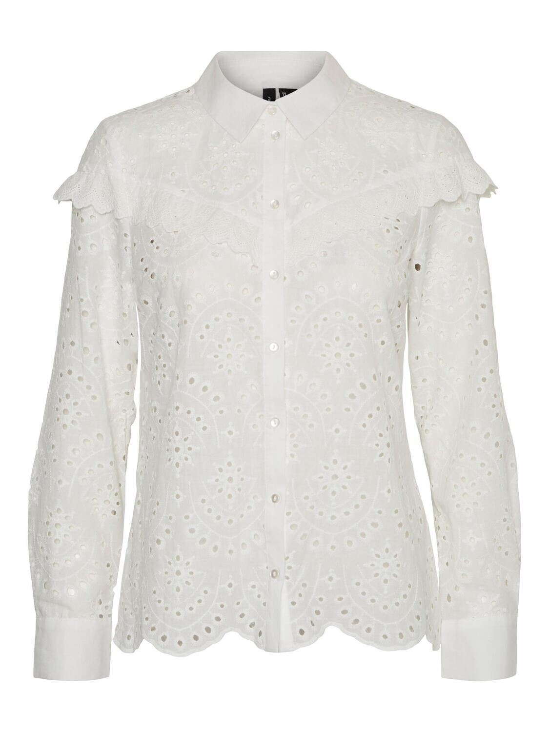 VMNEW NORA LS SHIRT WVN Snow White