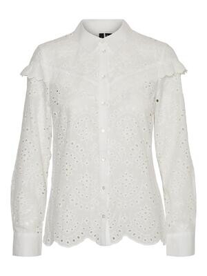 VMNEW NORA LS SHIRT WVN Snow White