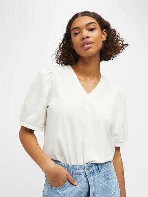 OBJCAROLINE S/S TOP NOOS Cloud Dancer