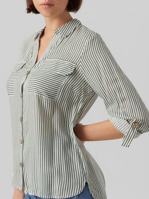 VMBUMPY L/S SHIRT NEW WVN NOOS Laurel Wreath-SNOW WHITE