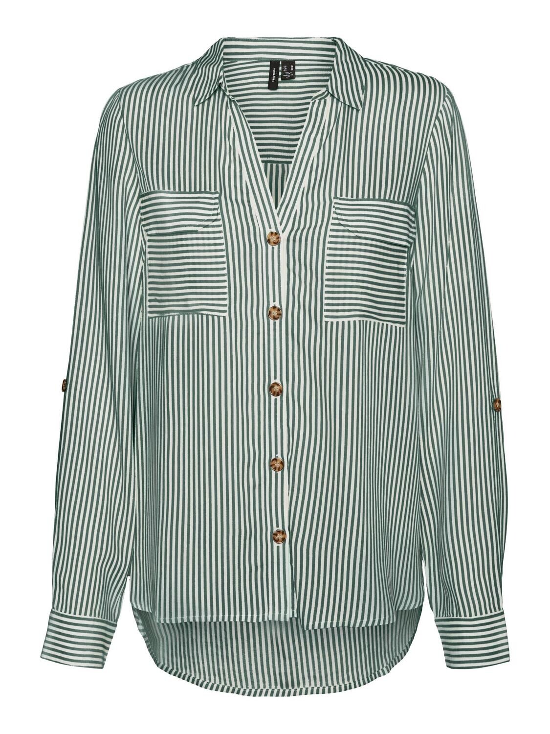 VMBUMPY L/S SHIRT NEW WVN NOOS Laurel Wreath-SNOW WHITE