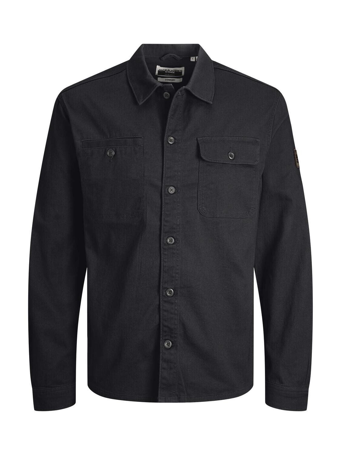 JCOBEN CLASSIC STRETCH OVERSHIRT LS NOOS Black