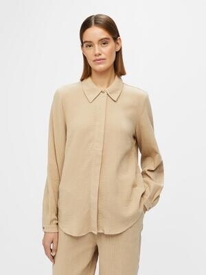 OBJCARINA L/S SHIRT 125 Humus