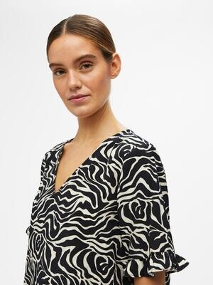 OBJSELINE S/S TOP NOOS Black-SANDSHELL ANIMAL