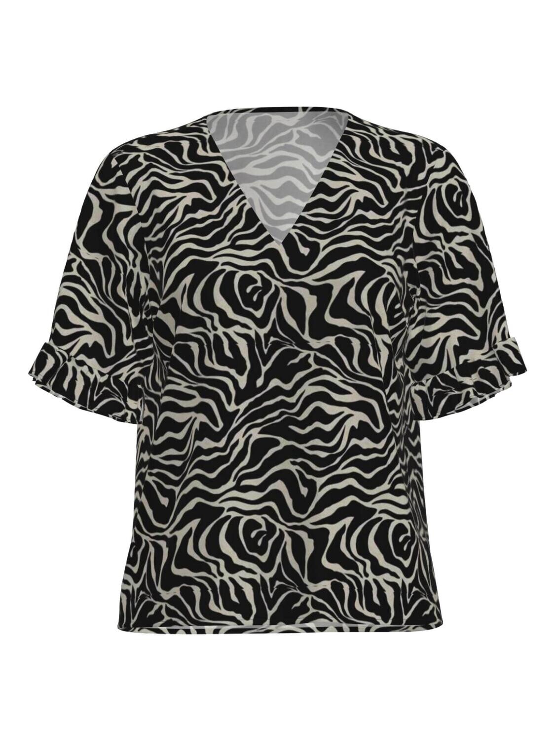 OBJSELINE S/S TOP NOOS Black-SANDSHELL ANIMAL