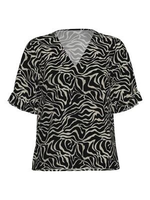 OBJSELINE S/S TOP NOOS Black-SANDSHELL ANIMAL