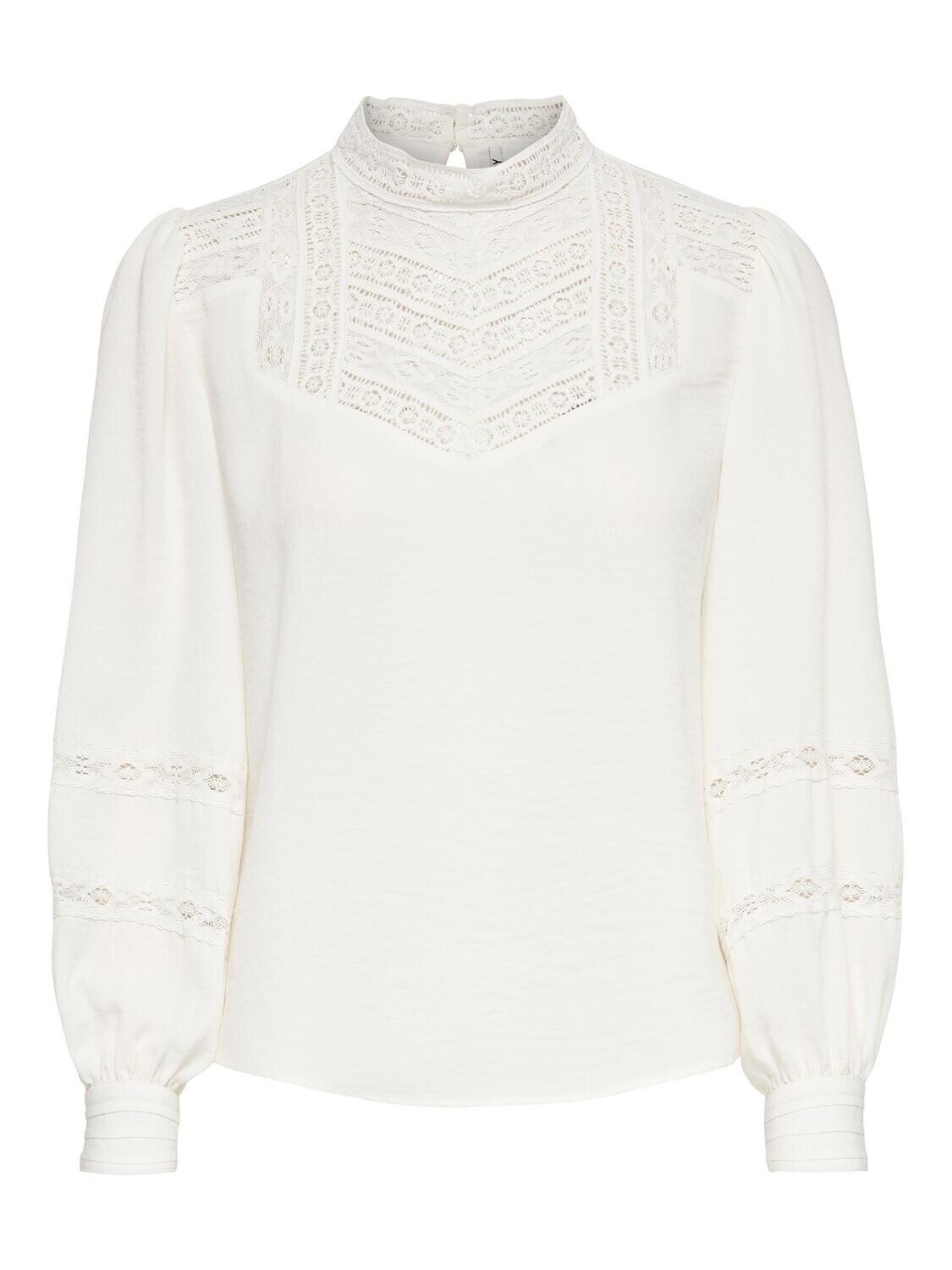 JDYCARRIE L/S TOP WVN White
