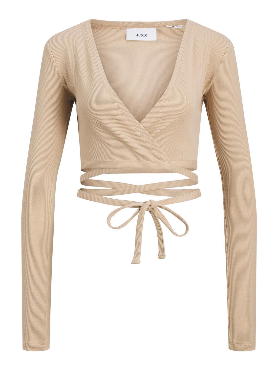 JXFRANCES STR LS WRAP RIB TOP JRS Incense
