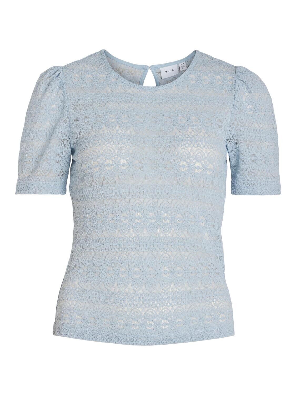 VICHIKKA PUFF O-NECK S/S TOP - NOOS Kentucky Blue