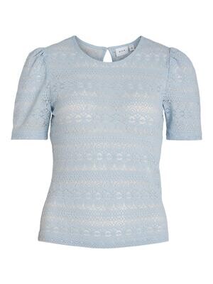 VICHIKKA PUFF O-NECK S/S TOP - NOOS Kentucky Blue