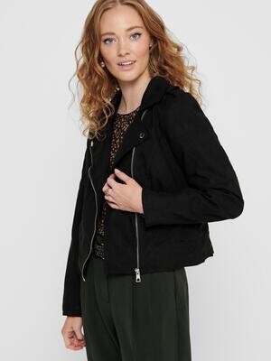 JDYNEWPEACH FAUX SUEDE BIKER OTW NOOS Black