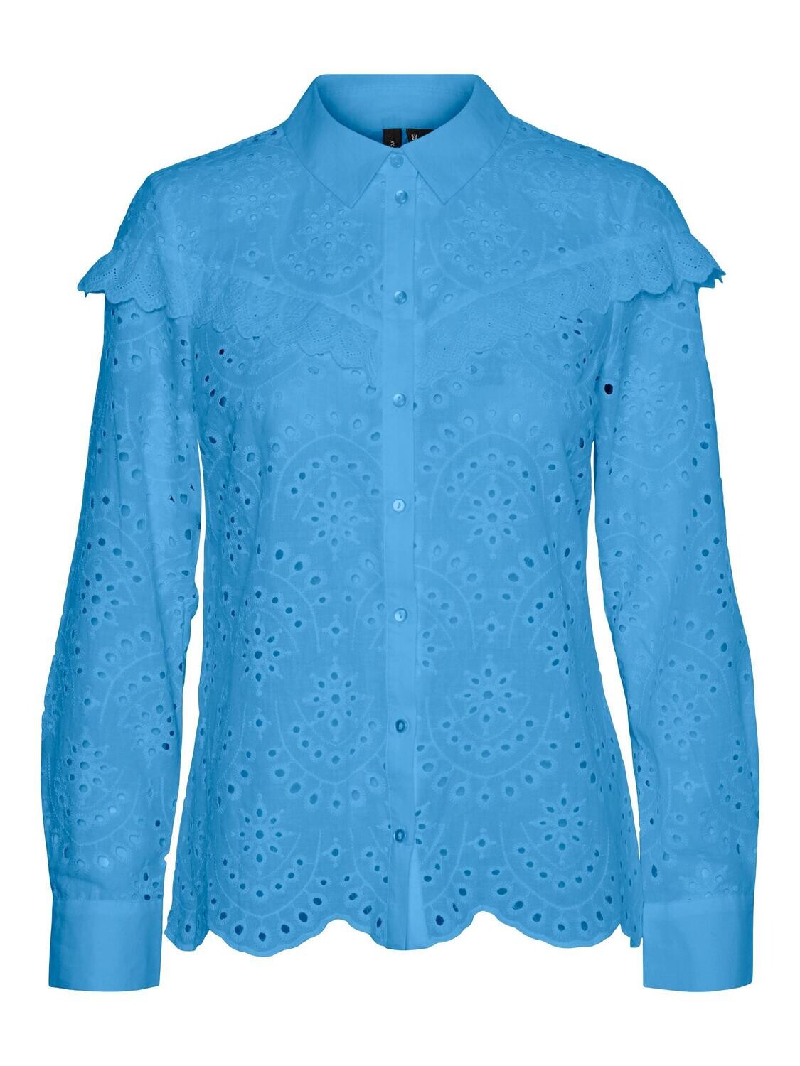 VMNEW NORA LS SHIRT WVN Little Boy Blue