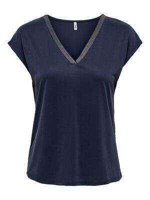 ONLFREE S/S MODAL STITCH TOP JRS Night Sky