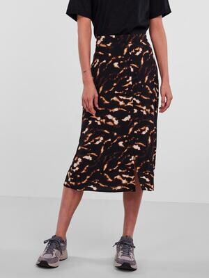PCADELENA HW MIDI SKIRT Black-Graphic