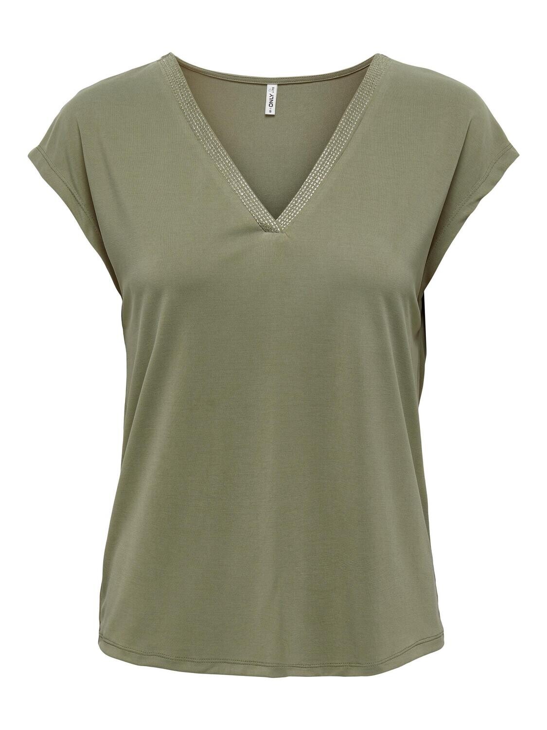 ONLFREE S/S MODAL STITCH TOP JRS Aloe
