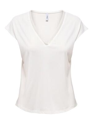 ONLFREE S/S MODAL STITCH TOP JRS Cloud Dancer