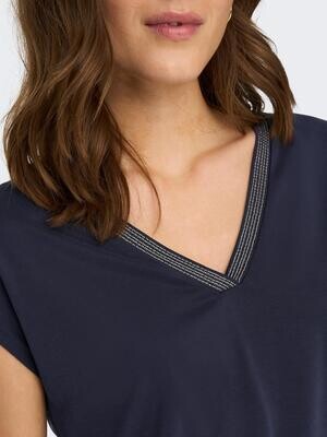 ONLFREE S/S MODAL STITCH TOP JRS Night Sky