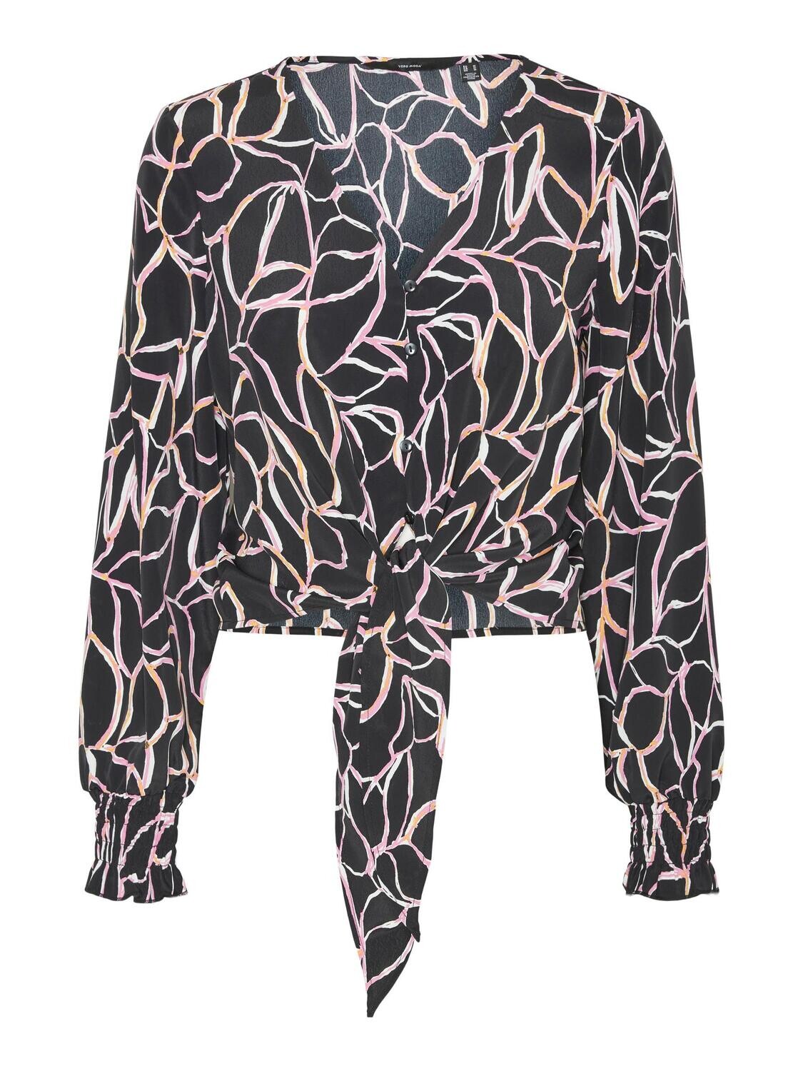 VMNYA CATCH LS TIE SHIRT WVN Black-Nina