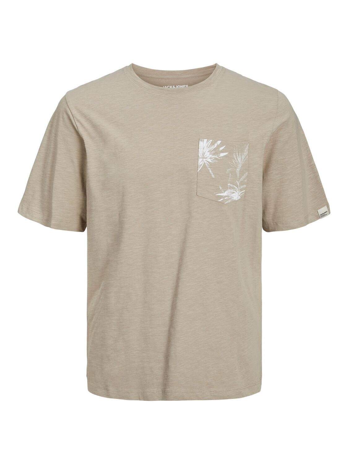 JORCRAYON POCKET TEE SS CREW NECK LN Crockery