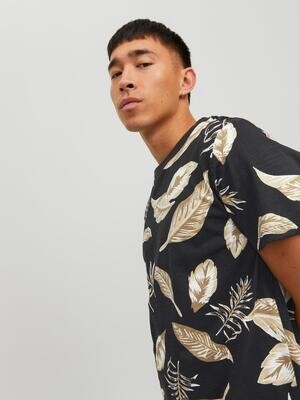 JPRBLATROPIC AOP SS TEE CREW NECK SN Black/SS23