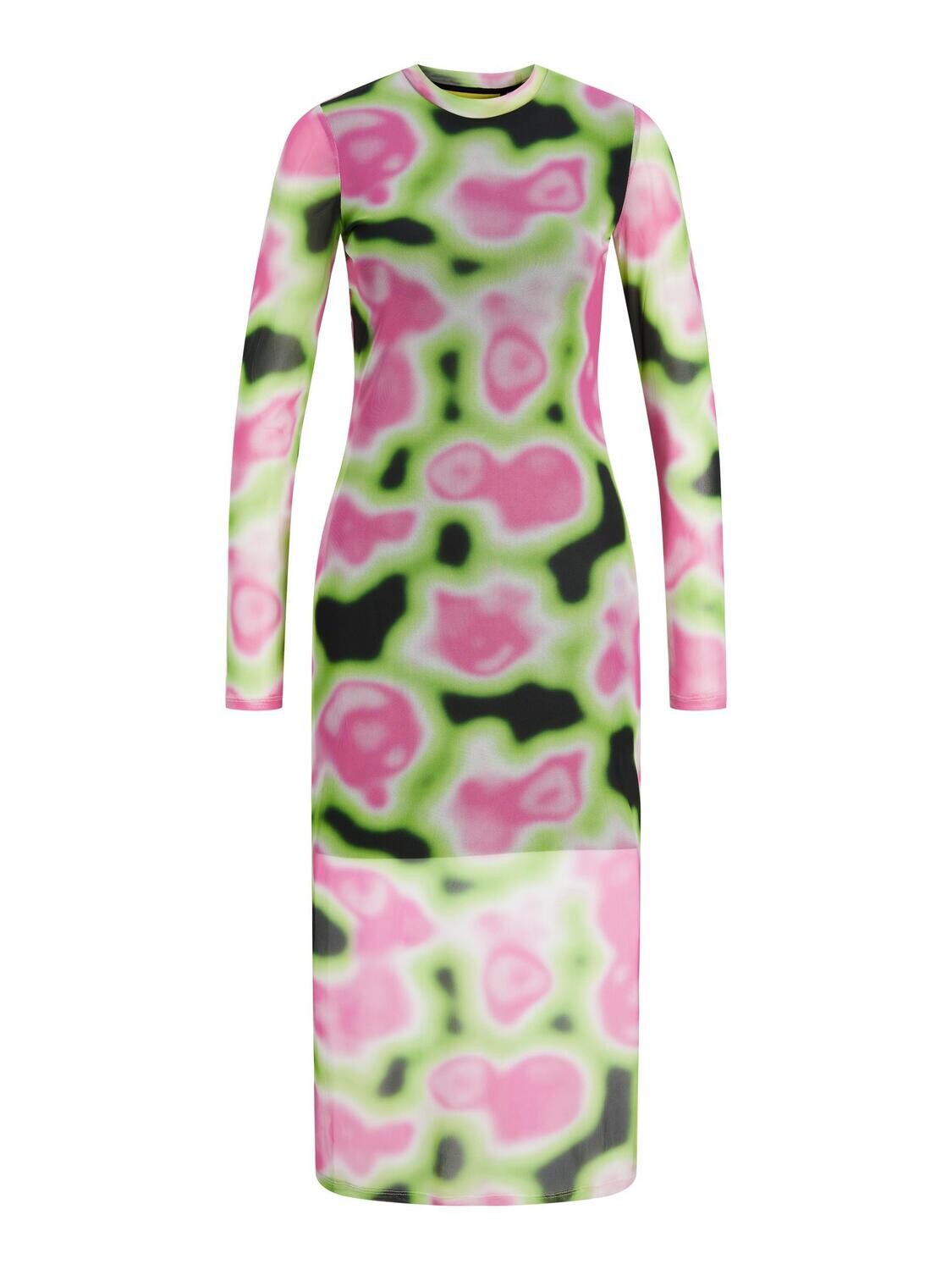 JXOHALA MESH LS DRESS Raspberry Sorbet/AOP