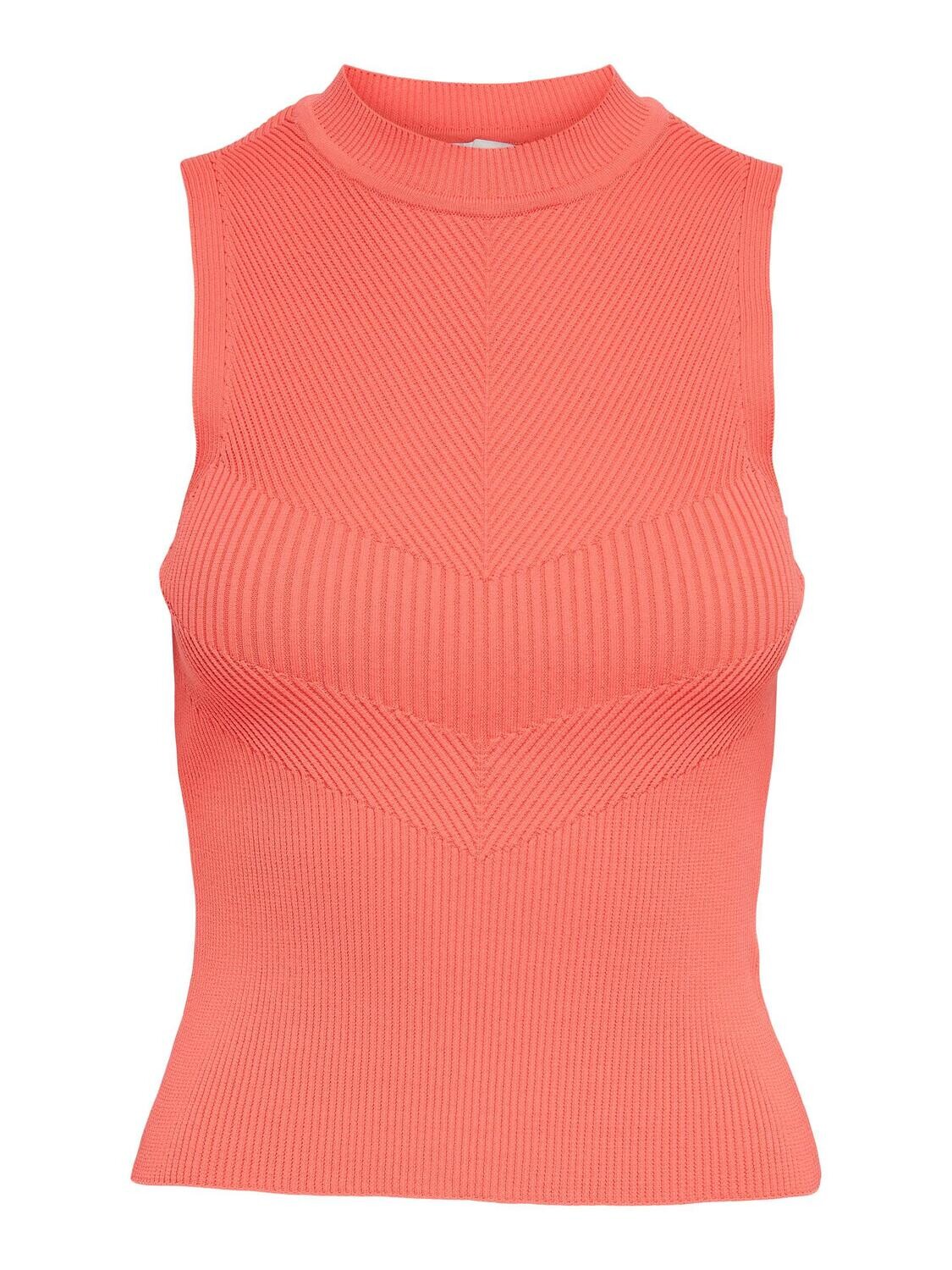 ONLBIANKA S/L O-NECK TOP KNT Georgia Peach