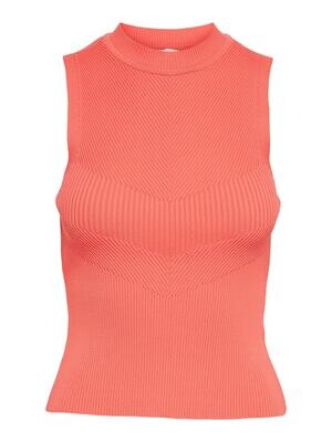 ONLBIANKA S/L O-NECK TOP KNT Georgia Peach