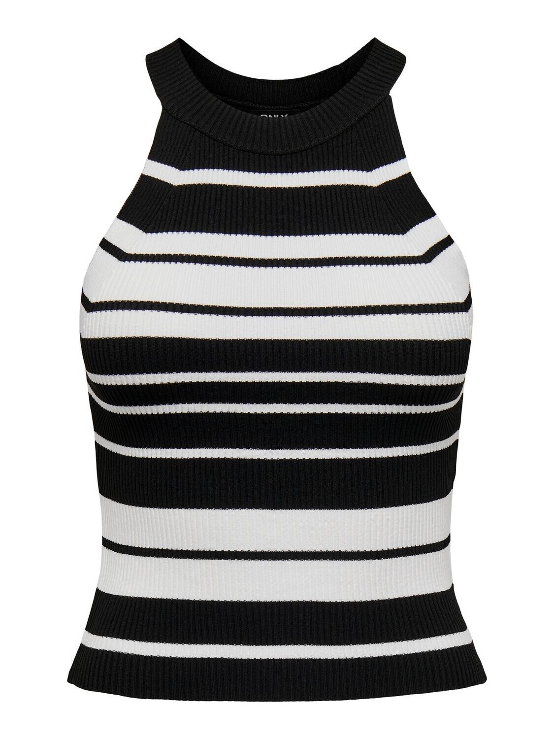 ONLEDNA HALTERNECK TOP KNT NOOS Black-CLOUD DANCER