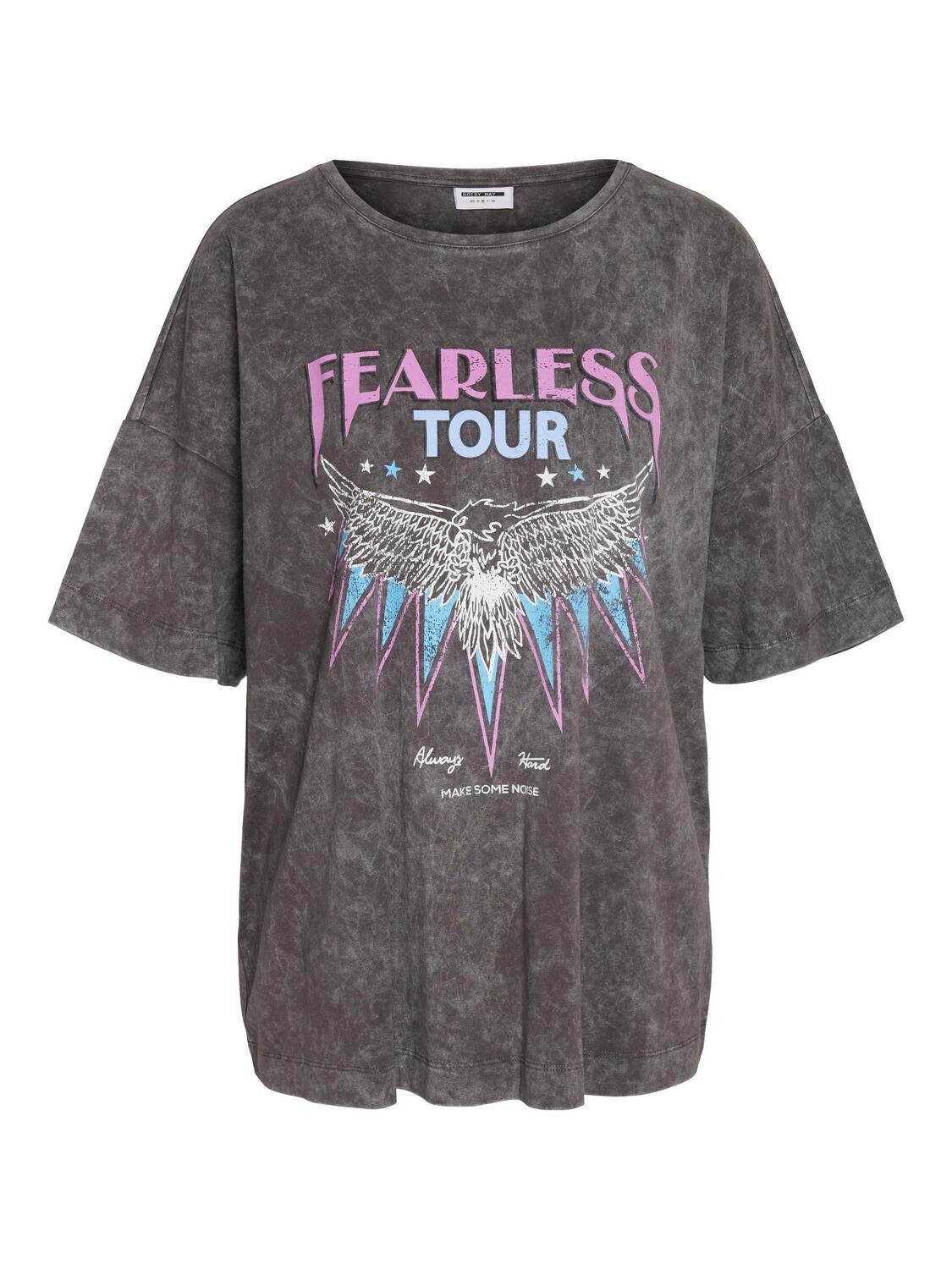 NMTORI IDA WASHED S/S T-SHIRT Asphalt-WASHED W FEARLESS TOU
