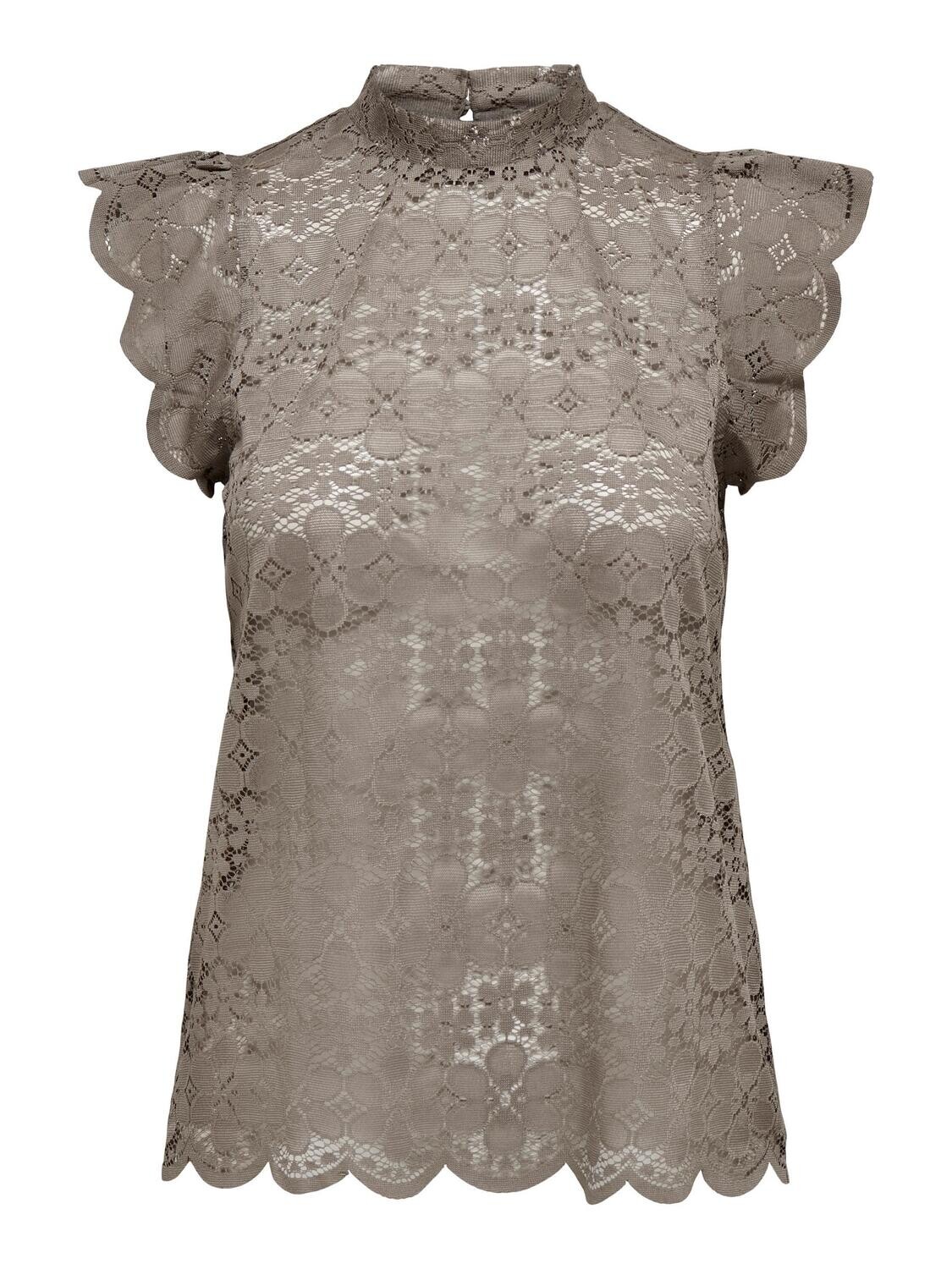 JDYBLOND S/L LACE TOP JRS NOOS Driftwood-DTM BUTON
