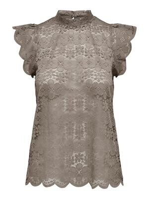 JDYBLOND S/L LACE TOP JRS NOOS Driftwood-DTM BUTON